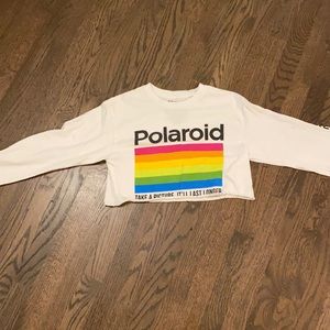 Polaroid long sleeve crop top